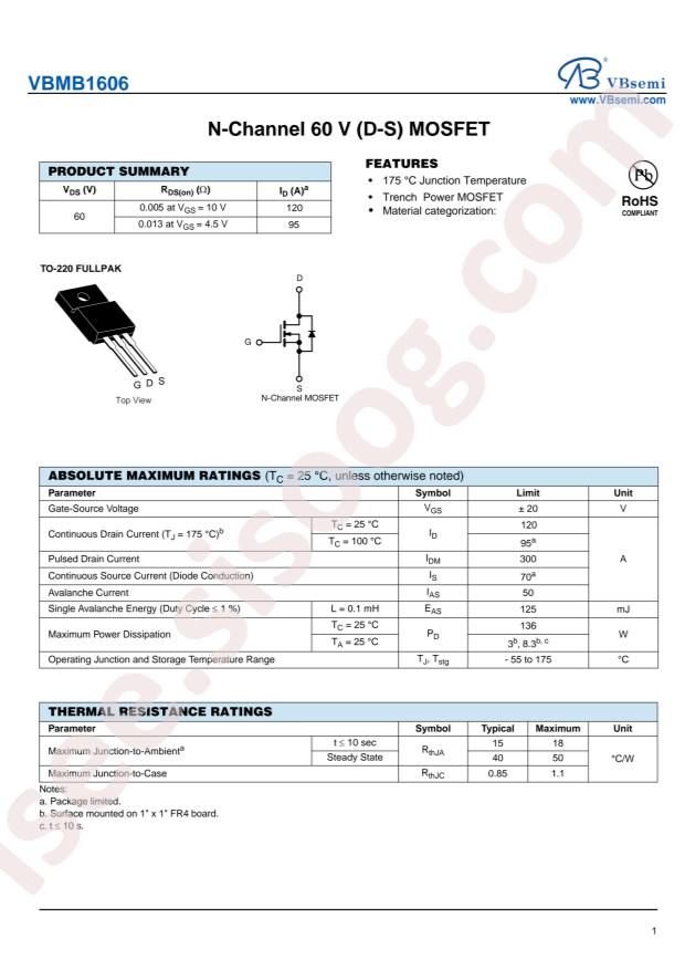 VBsemi Elec VBMB1606