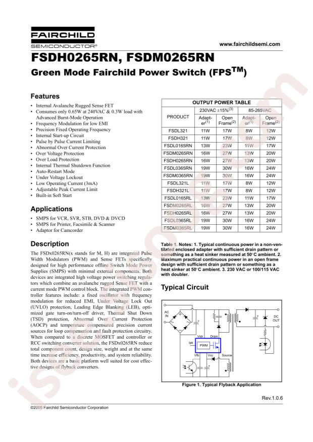 onsemi FSDM0265RNB