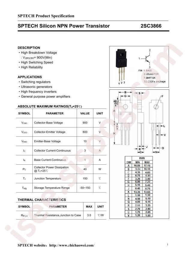SPTECH 2SC3866