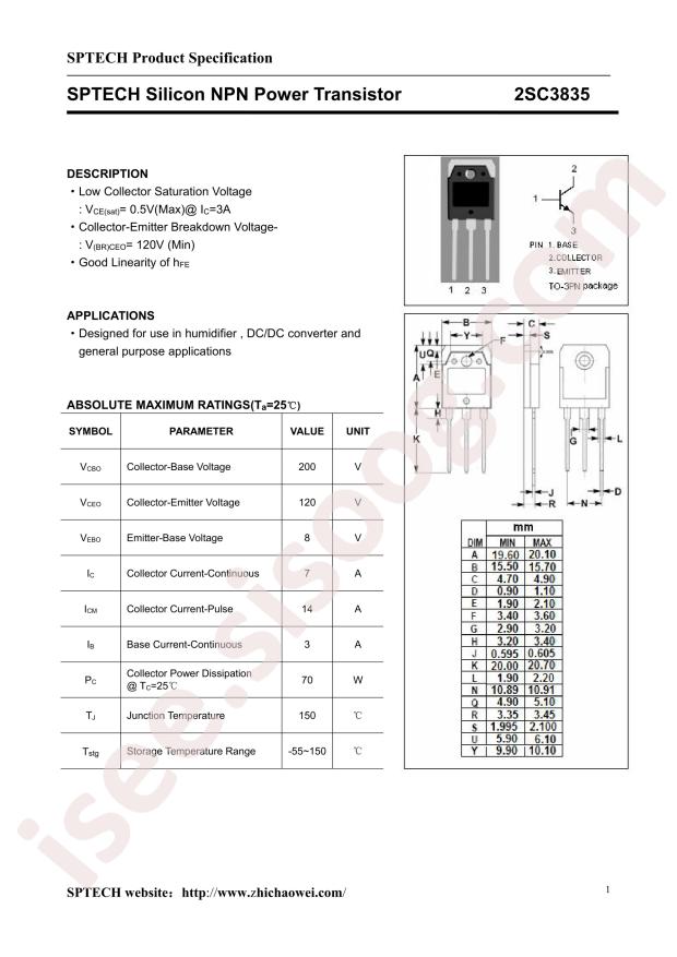 SPTECH 2SC3835