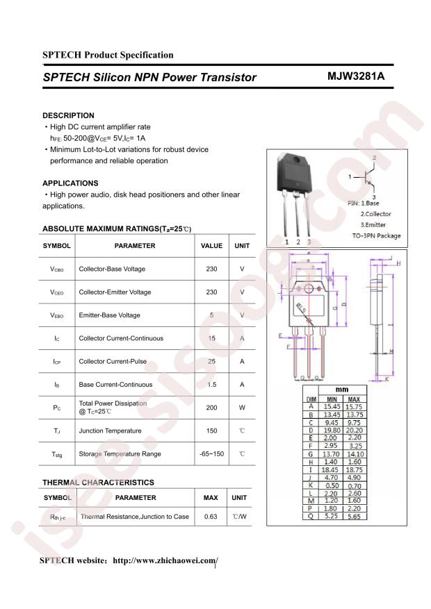 SPTECH MJW3281A