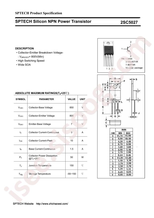 SPTECH 2SC5027