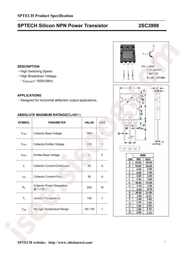 SPTECH 2SC3998