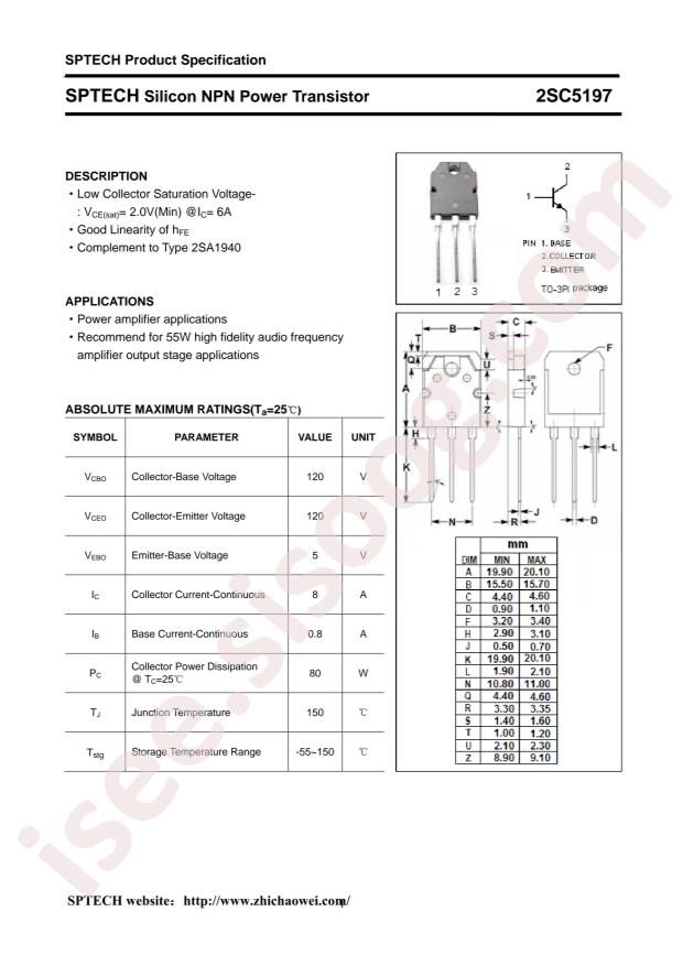 SPTECH 2SC5197