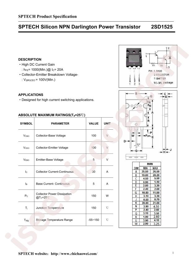 SPTECH 2SD1525