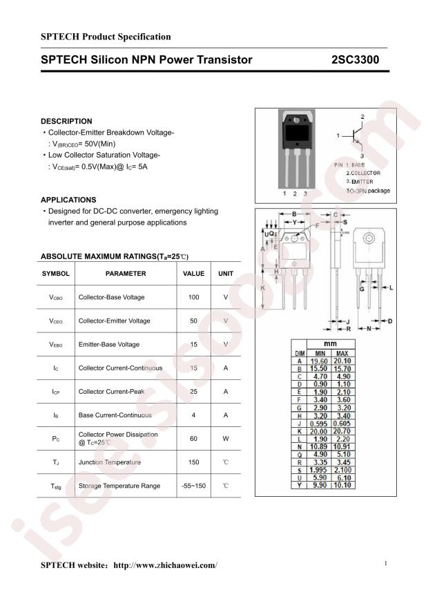 SPTECH 2SC3300