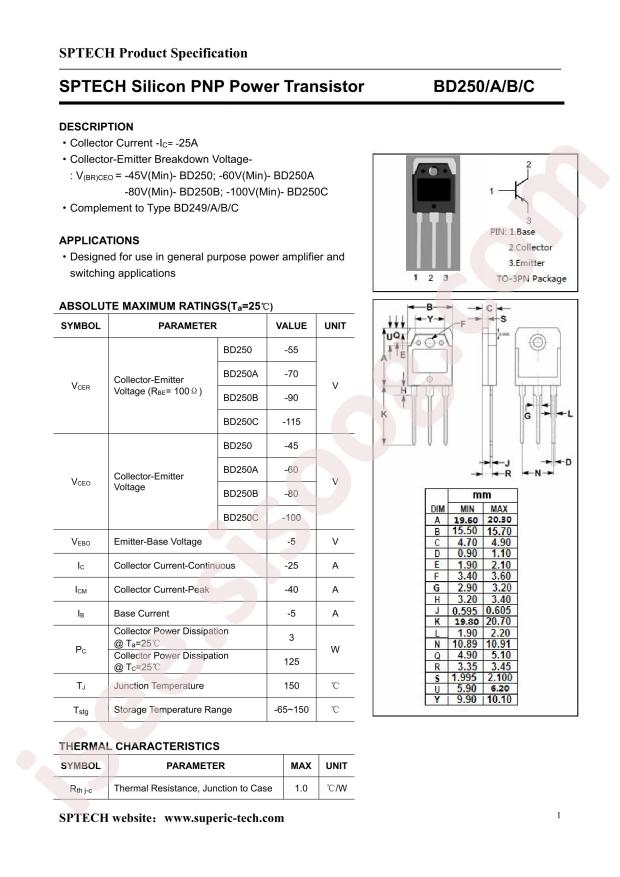 SPTECH BD250