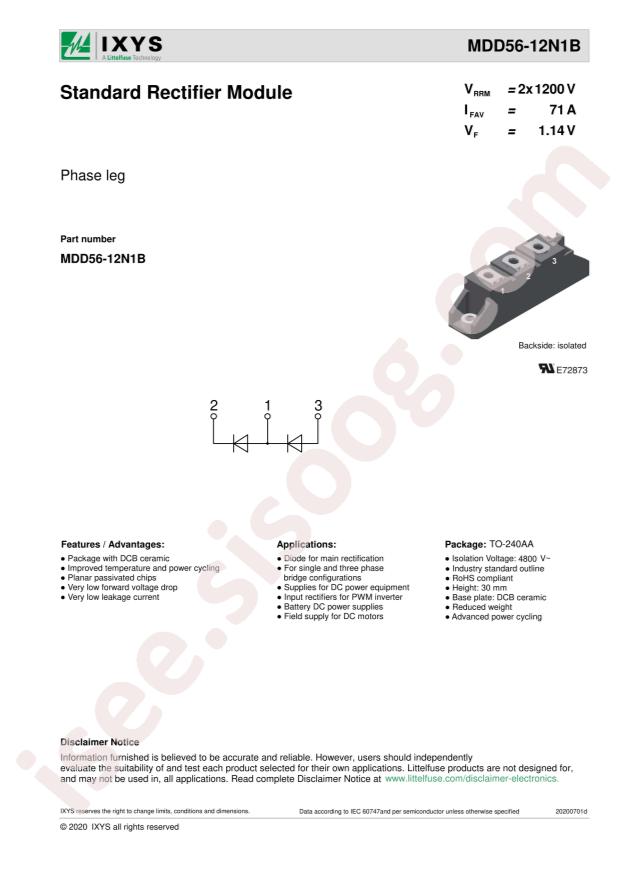 Littelfuse/IXYS MDD56-12N1B