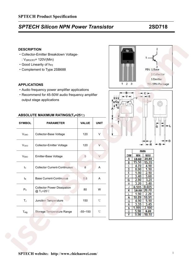 SPTECH 2SD718