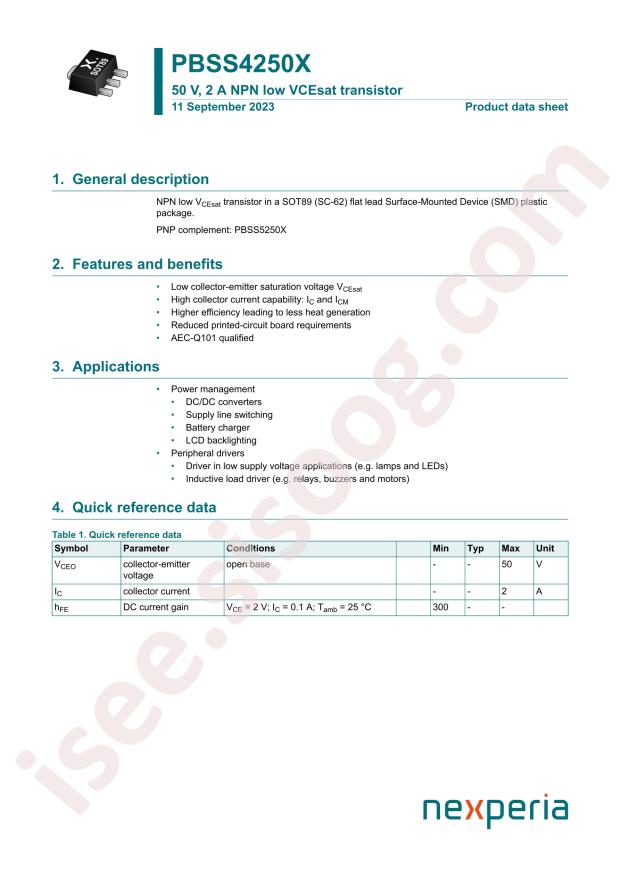 Nexperia PBSS4250X,115