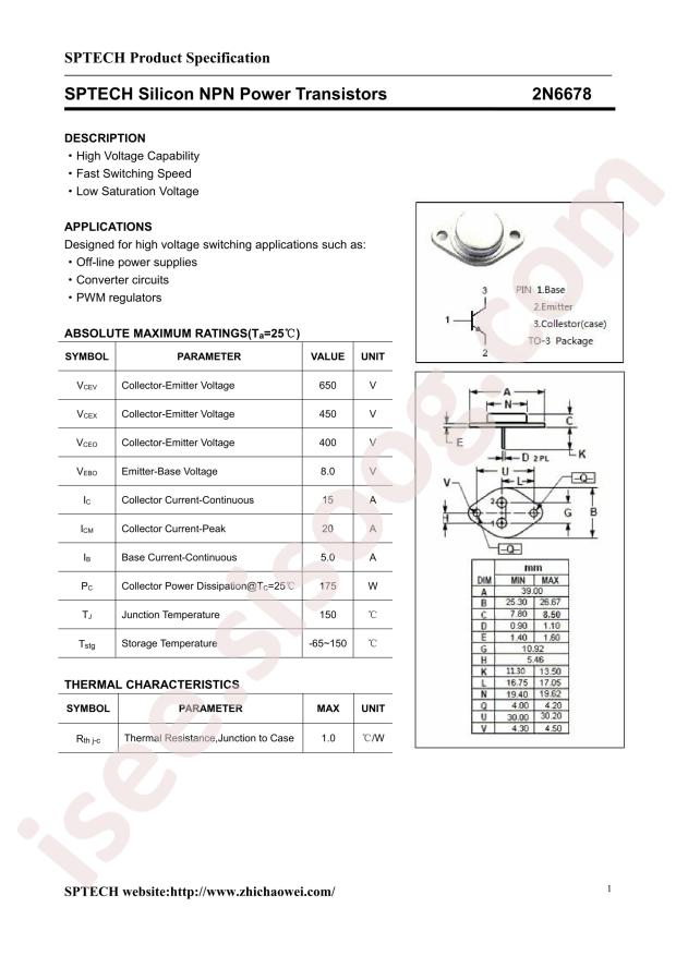 SPTECH 2N6678