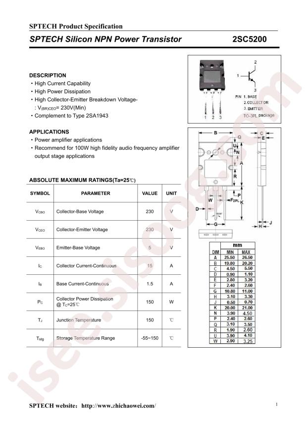 SPTECH 2SC5200