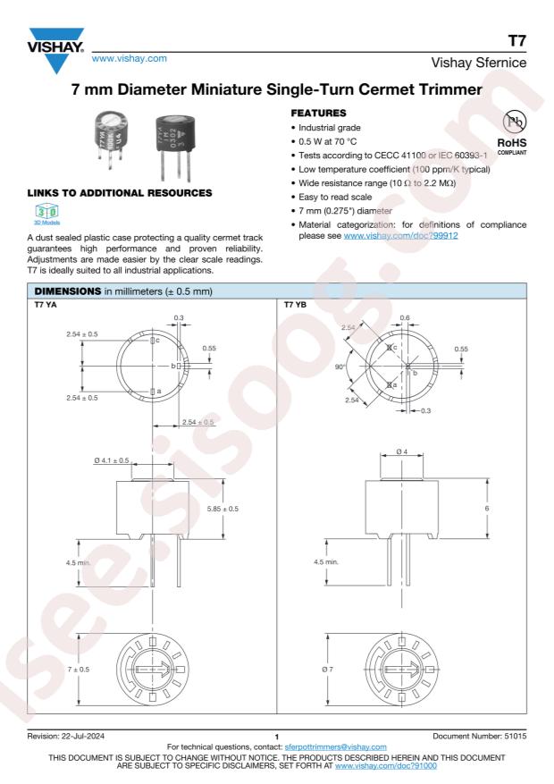VISHAY T7YB103KB40