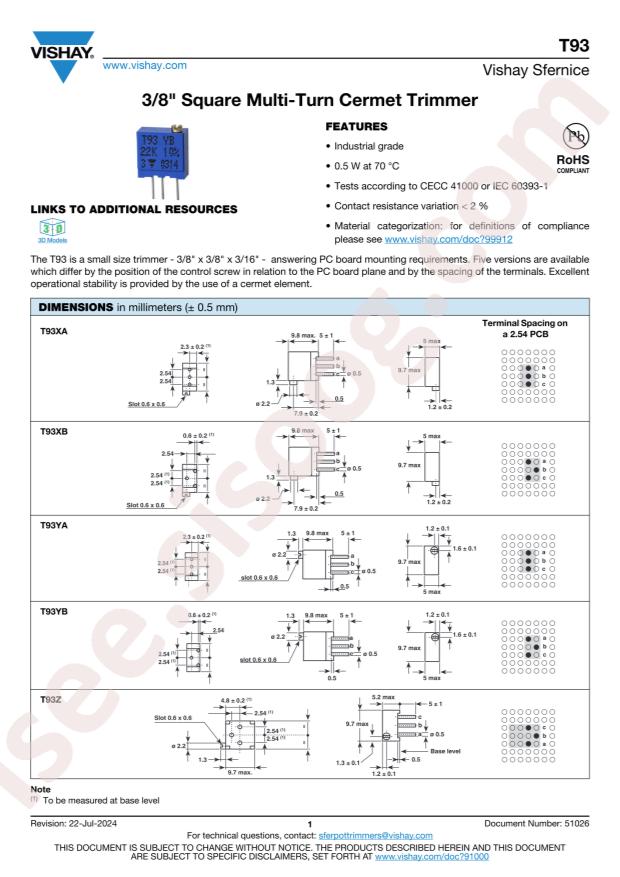 VISHAY T93Z470KT20