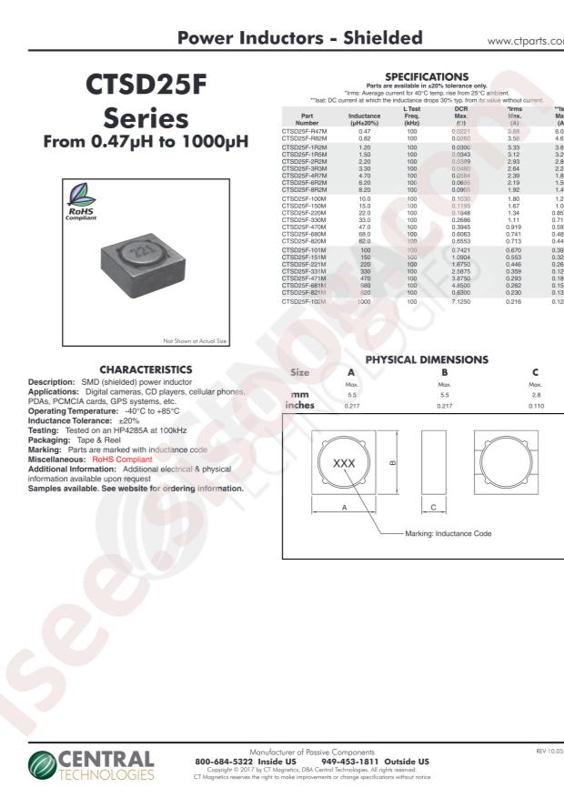 Central CTSD25F-R47M
