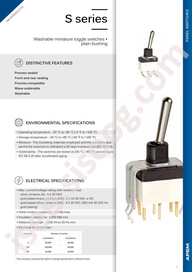APEM SW236A13