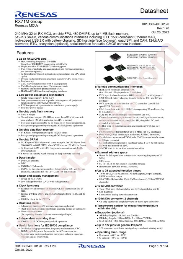 RENESAS R5F571MFHGFB#V0