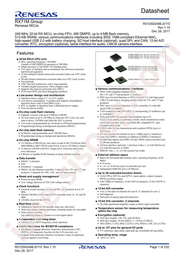 RENESAS R5F571MGGGFB#V0