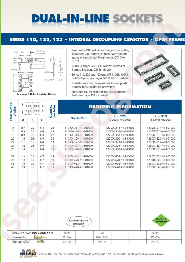 Mill-Max Mfg. Corp. 110-43-652-61-105000
