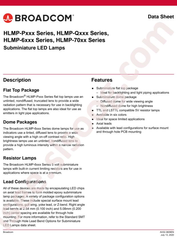 Broadcom HLMP-6505-L0031