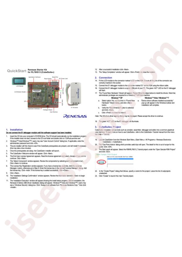 RENESAS R0K50100LS900BE