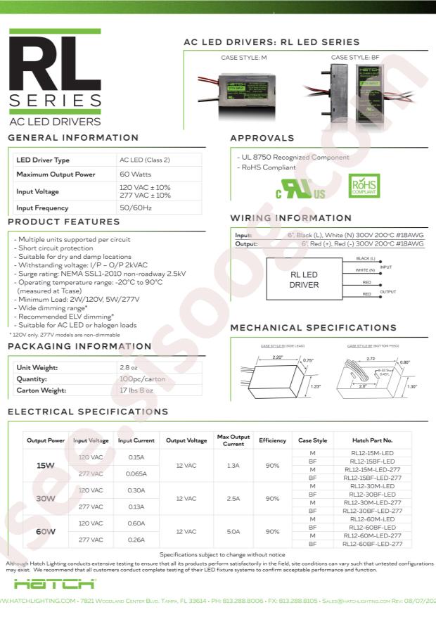 Hatch Lighting RL12-60M-LED