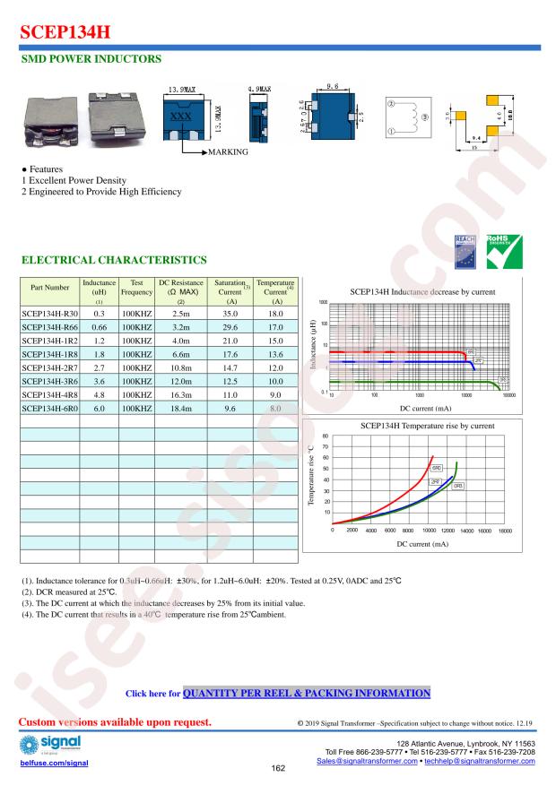 Bel Fuse SCEP134H-R30