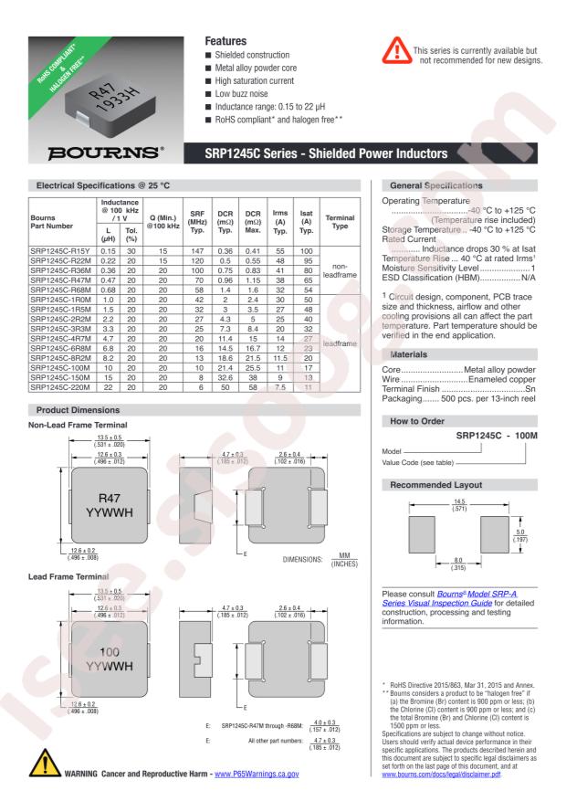 BOURNS SRP1245C-R68M