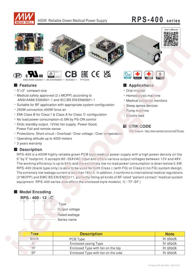 MEAN WELL RPS-400-27-C