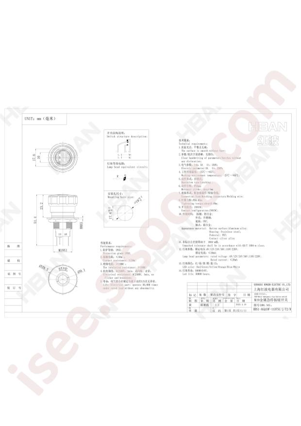 HBAN HBS1-AGQ19F-22DTSC/J/T/R/220V/Y