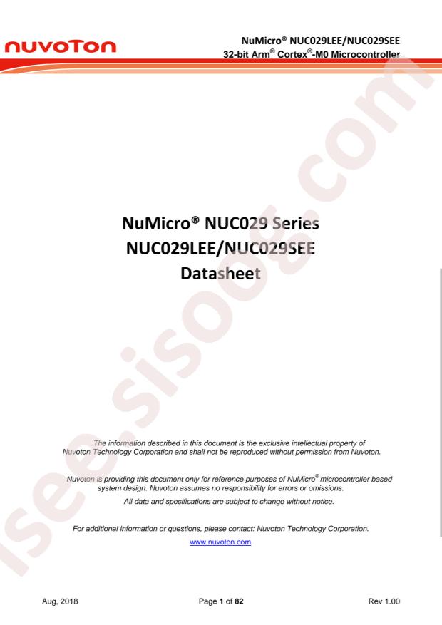 NUVOTON NUC029LEE