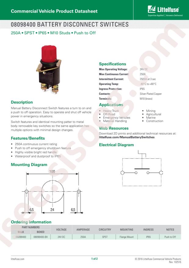 Littelfuse 08098400