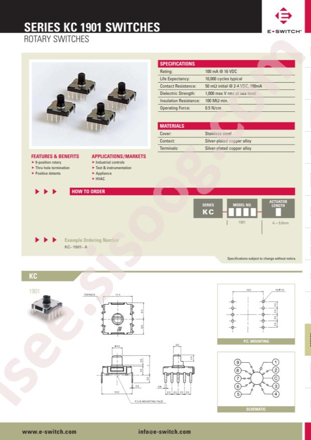 E-Switch KC1901N