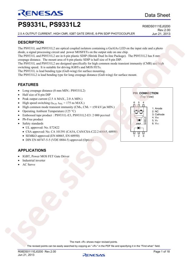 RENESAS PS9331L-E3-AX
