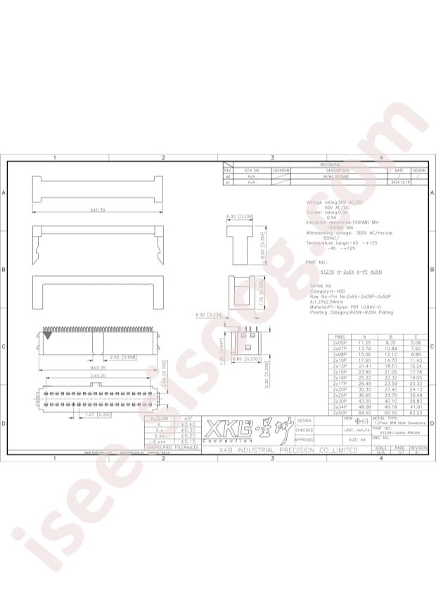 XKB Connection X1270H-2x25A-PTAUSN