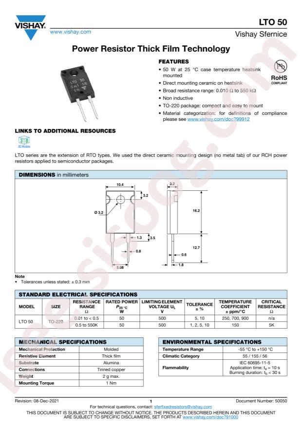 VISHAY LTO050F2R000JTE3