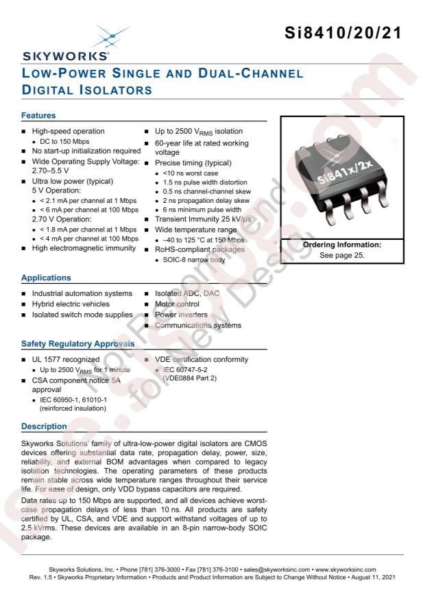 SKYWORKS SI8410BB-C-IS