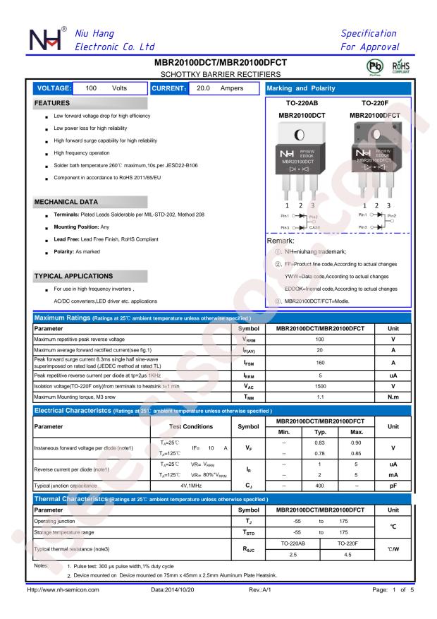 NH MBR20100DFCT