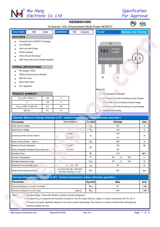NH NSS085N100S