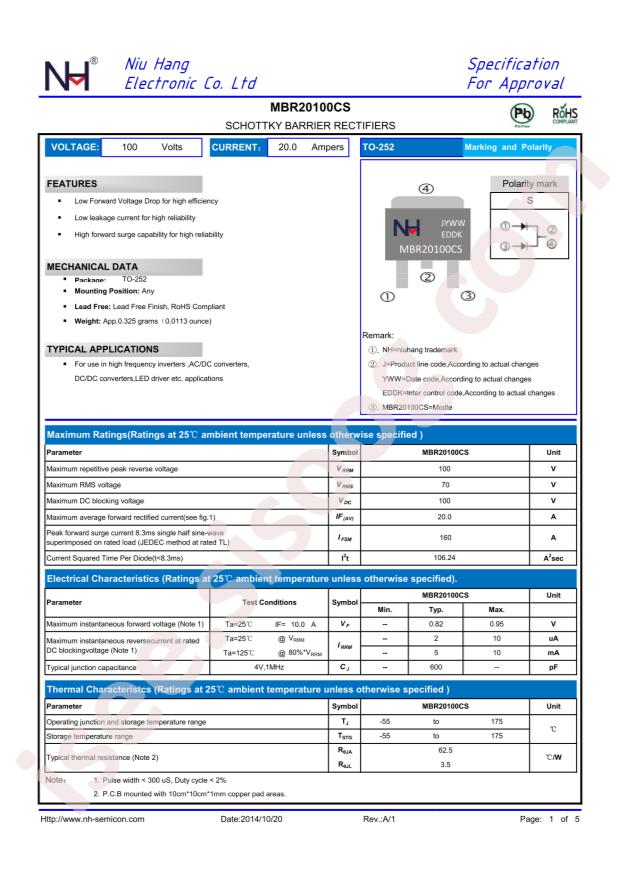 NH MBR20100CS