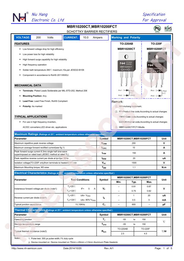 NH MBR10200FCT
