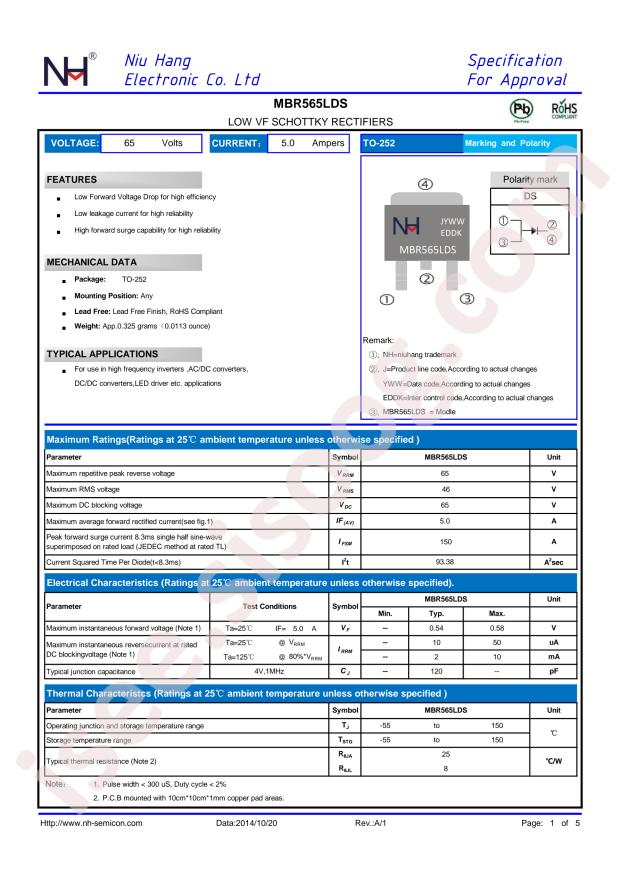 NH MBR565LDS