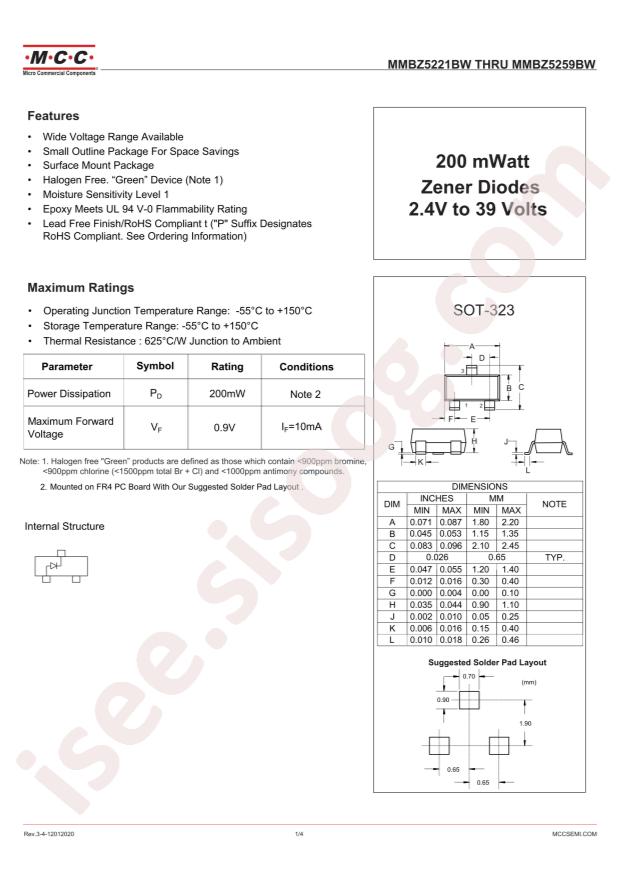 MCC MMBZ5235BW-TP
