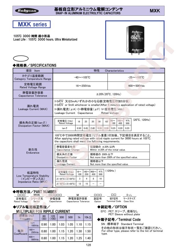 Rubycon 420MXK220MEFC22X35