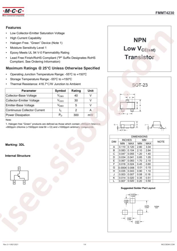 MCC FMMT4230-TP