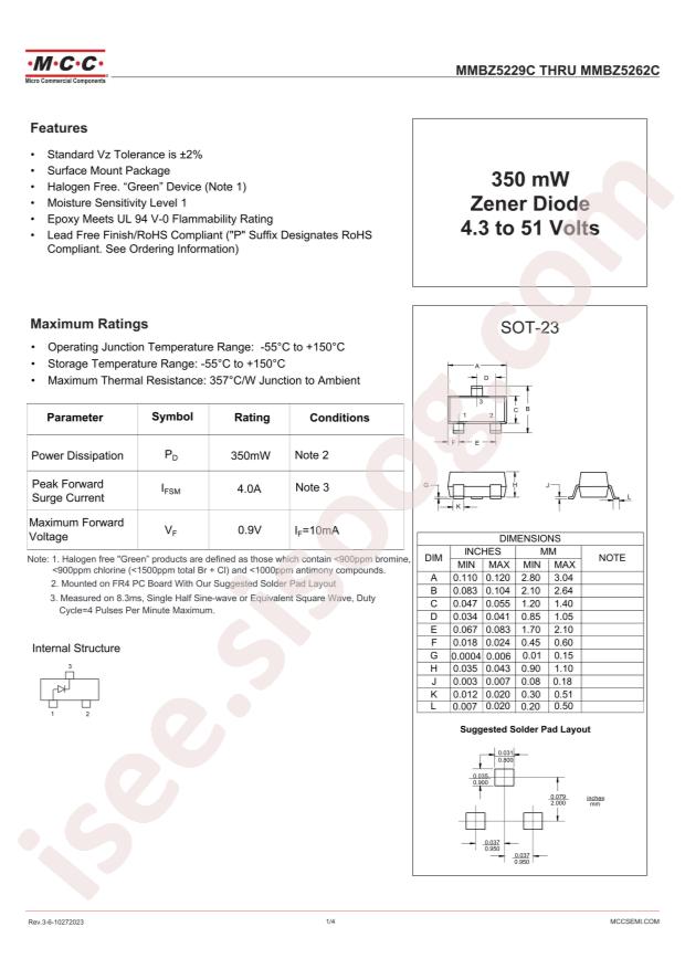 MCC MMBZ5234C-TP
