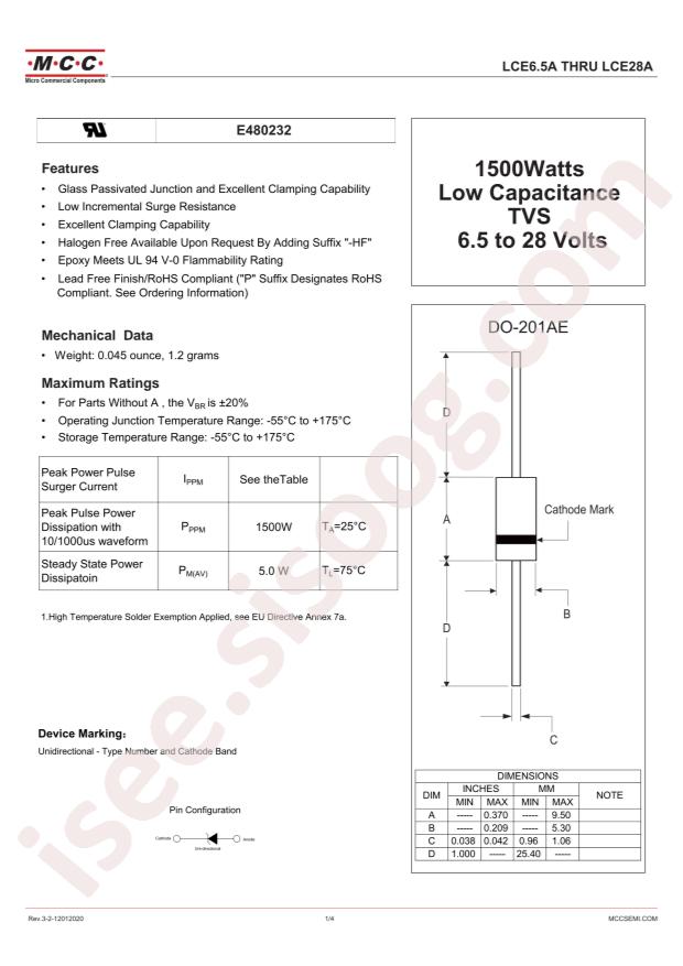 MCC LCE8.5A-TP