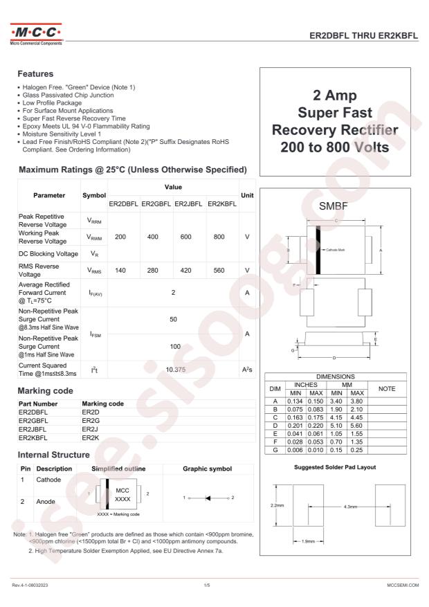 MCC ER2GBFL-TP