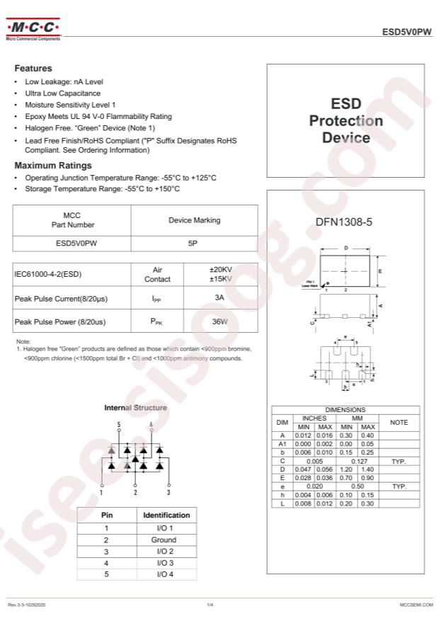 MCC ESD5V0PW-TP