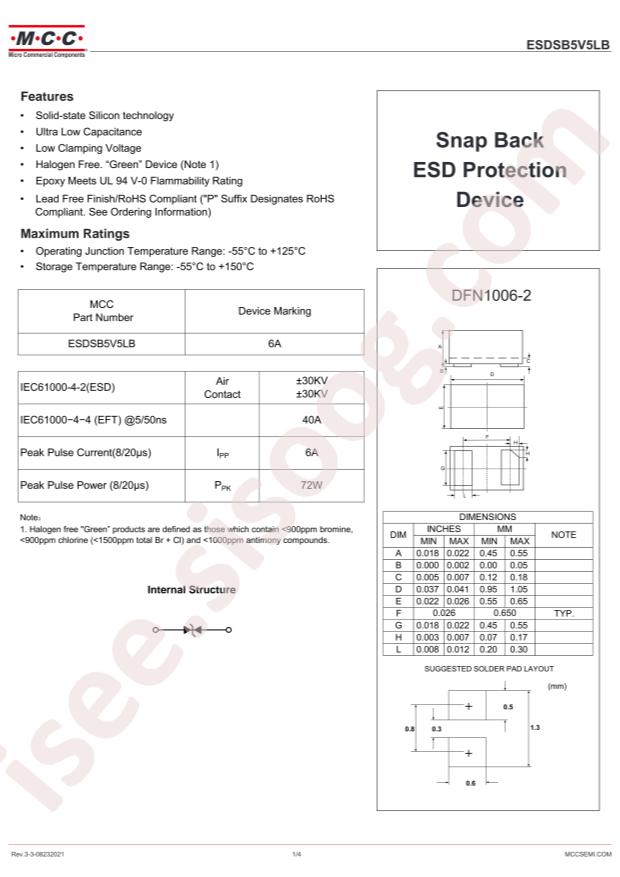 MCC ESDSB5V5LB-TP